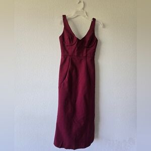 Elegant Burgundy Dress